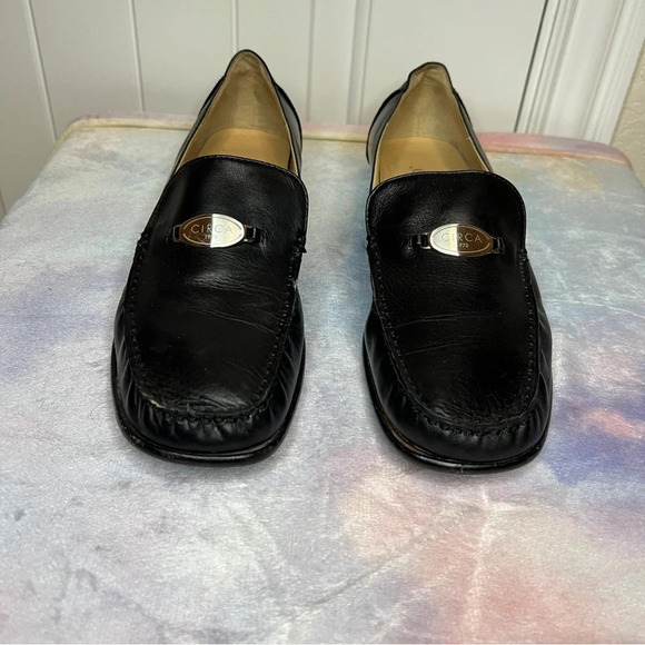 Circa Joan & David Black Leather Flat Women’s 8.5 - Picture 3 of 11